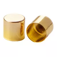 8 mm 'Gold' Metal Cord End caps