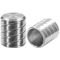 6mm 'Stainless Steel' Pro End Caps with 4 grooves