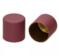 Maroon Silicone 10 mm Metal Cord End Caps