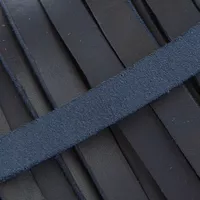 10 mm Blue Greased Leather Band (Pull-Up Leather) per meter