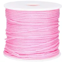 Pink 1.5mm Braided Chinese Glitter Cord - 40 Meter Spool