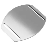 Stainless Steel - Oval Curved Name Tag  'Silver' - 46 mm