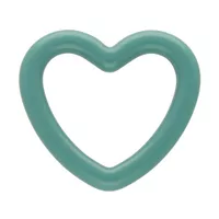Aqua Blue Heart Shaped Ring 'Acrylic' 27mm