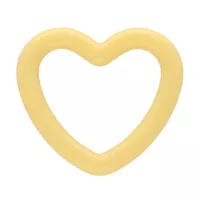 Yellow Heart Shaped Ring 'Acrylic' 27mm