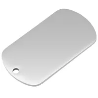 Stainless Steel - Name Tag  'Silver' - 50 mm