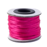 Neon Pink - 2mm - Rattail Satin Cord (10 mtr.)