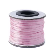 Pink - 2mm - Rattail Satin Cord (10 mtr.)