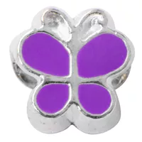 Metal bead Butterfly 'Purple'