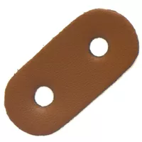 35 mm Leather Stopper Brown 2 Holes