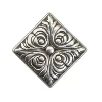 Concho with Screw - Square Damascus Silver - 30 mm
