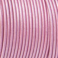 Metallic Rose Pink - HQ Leather Cord 3 mm