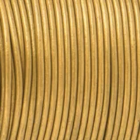 Metallic Gold - HQ Leather Cord 3 mm