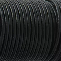 Black - HQ Leather Cord 4 mm