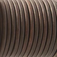 Light Brown 'NATURAL Dyed' - HQ Leather Cord 6 mm