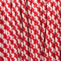 Imperial Red & White Spiral Paracord Type II