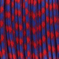 Imperial Red & Electric Blue 50/50 Paracord 550 Type III