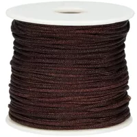 Espresso Brown 1.5mm Braided Chinese Glitter Cord - 40 Meter Spool