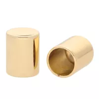 10 x 15 mm 'Gold' Metal Cord End caps
