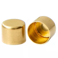 12 mm 'Brass' Metal Cord End caps
