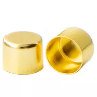 12 mm 'Gold' Metal Cord End caps