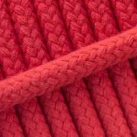 Braided Cotton Rope Red - 6 mm