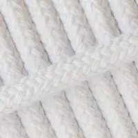 Braided Cotton Rope White - 6 mm