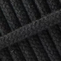 Braided Cotton Rope Black - 6 mm
