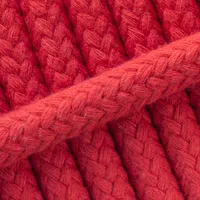 Braided Cotton Rope Red - 8 mm