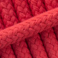 Braided Cotton Rope Red - 10 mm