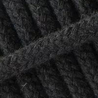 Braided Cotton Rope Black - 8 mm