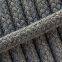 Braided Cotton Rope Grey - 8 mm