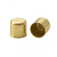 6 mm 'Brass' Metal Cord End caps