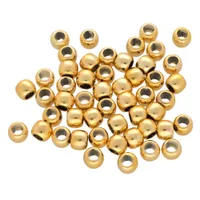 4,5mm - Set of 50 Plastic Beads Round - Gold
