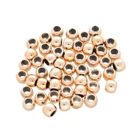 4,5mm - Set of 50 Plastic Beads Round - Rose Gold