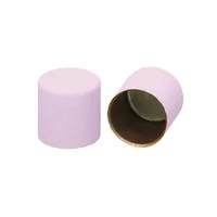 Purple Silicone 6 mm Metal Cord End Caps