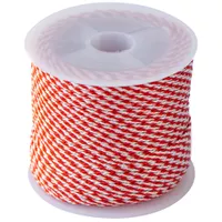 Red & White Twisted Cord Ø2 mm - 20 mtr