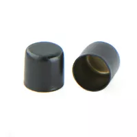 6 mm Black Metal Cord End caps