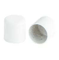 10 mm Milk White Metal Cord End caps