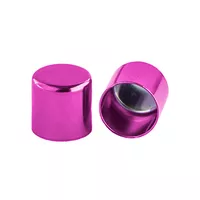 8 mm Pink Metal Cord End caps