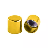 8 mm Yellow Metal Cord End caps