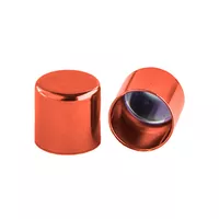 8 mm Orange Metal Cord End caps