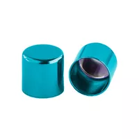 8 mm Turquoise Metal Cord End caps