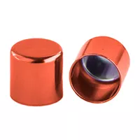10 mm Orange Metal Cord End caps