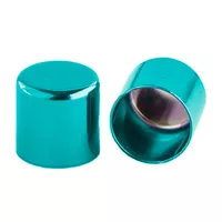 10 mm Turquoise Metal Cord End caps
