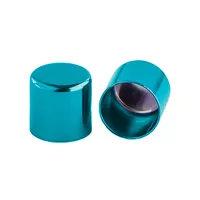 6 mm Turquoise Metal Cord End caps