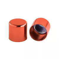 6 mm Orange Metal Cord End caps