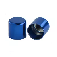 6 mm Blue Metal Cord End caps