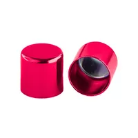 6 mm Red Metal Cord End caps
