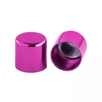 6 mm Pink Metal Cord End caps