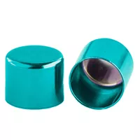 12 mm Turquoise Metal Cord End caps